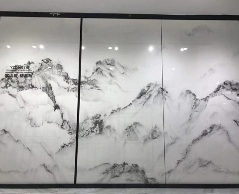天然石背景墻案例